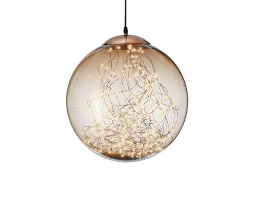 Micro LED ball plastic hanging amber/classic warm 40cm 300L - afbeelding 1