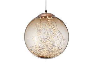 Micro LED ball plastic hanging amber/classic warm 40cm 300L - afbeelding 1