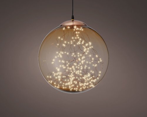 Micro LED ball plastic hanging amber/classic warm 40cm 300L - afbeelding 2
