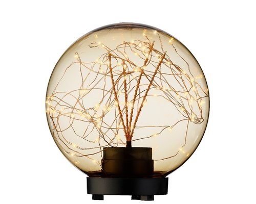 Micro LED ball plastic lying amber/classic warm 20cm 80L - afbeelding 1