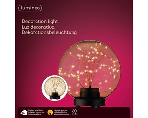 Micro LED ball plastic lying amber/classic warm 20cm 80L - afbeelding 3
