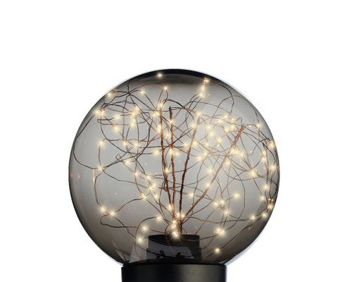 Micro LED ball plastic lying smokey/classic warm 25cm 100L - afbeelding 1