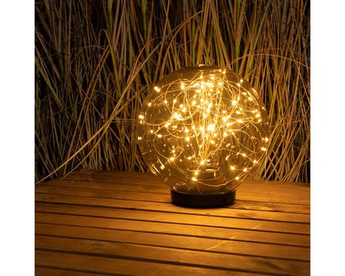 Micro LED ball plastic lying smokey/classic warm 25cm 100L - afbeelding 3