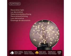 Micro LED ball plastic lying smokey/classic warm 25cm 100L - afbeelding 4