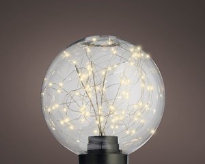 Micro LED ball plastic lying transparant/warm wit 25cm 100L - afbeelding 2