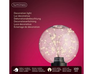Micro LED ball plastic lying transparant/warm wit 25cm 100L - afbeelding 3