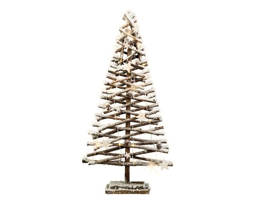 Micro LED boom rotan snowy tree BO 80cm 30L - afbeelding 1