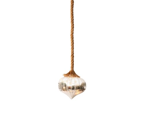 Micro LED ui Transparant rattan BO Binnen - Ø 20 x H 21 cm - afbeelding 1