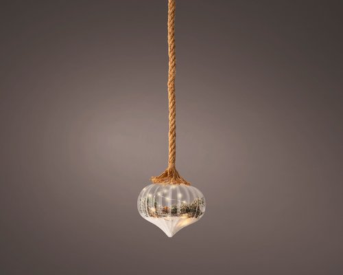 Micro LED ui Transparant rattan BO Binnen - Ø 20 x H 21 cm - afbeelding 2