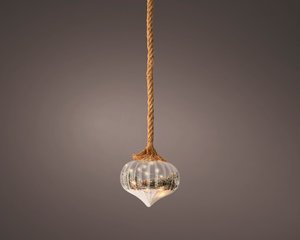 Micro LED ui Transparant rattan BO Binnen - Ø 20 x H 21 cm - afbeelding 2