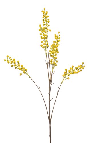 Mimosa spray x6 yellow 97cm