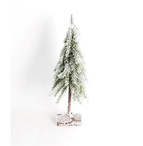 Miniboom op stam sneeuwfinish - H 60 cm
