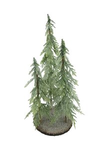 Miniboompjes op ronde voet - D 25 x H 50 cm ice finish