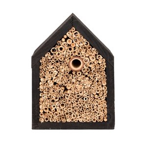 Modern insectenhotel Zwart - B 16 x D 13 x H 22 cm - afbeelding 2