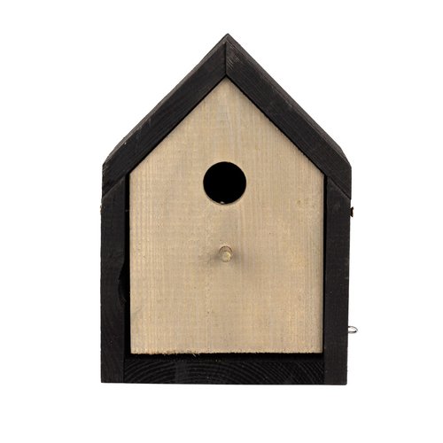 Modern Vogelhuisje Nestkast Zwart-Grijs - B 16 x D 13 x H 22 cm - afbeelding 3