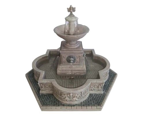 MODULAR PLAZA-FOUNTAIN, INCL. ADAPTOR 74254, 550 mA (WHITE)