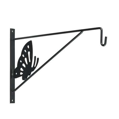 Muurhaak vlinder grijs H 24 x B 35 cm