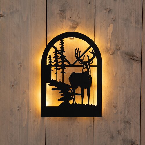 Muurhanger kerstfig. 25x30cm zwart - afbeelding 2
