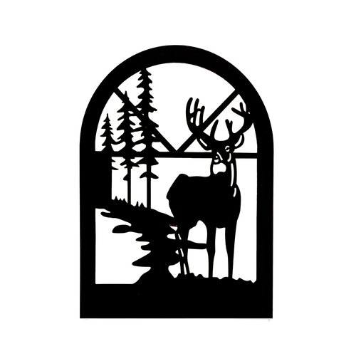 Muurhanger kerstfig. 25x30cm zwart - afbeelding 3