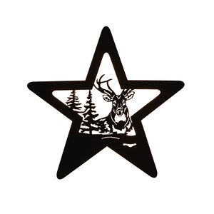 Anna's Collection muurhanger hert - H 35 x B 34 cm