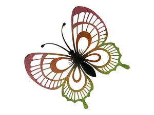 Muurvlinder open 45 x 40 cm multi