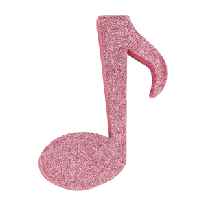 Muzieknoot hanger roze - H 20 cm