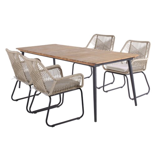 Ease Up Napoli 4-zits tuinset beige - afbeelding 1