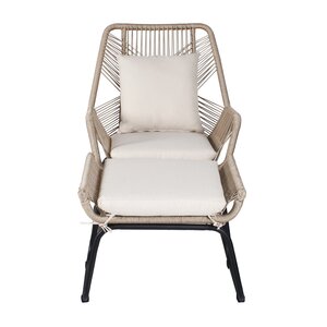 Napoli loungestoel met voetensteun beige - afbeelding 2
