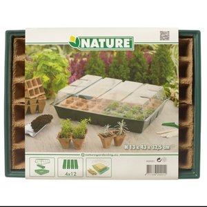 Nature kweekkas met turfpotplaat 43x32,5cm - afbeelding 2