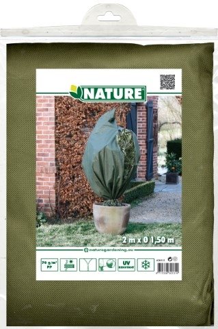 Nature Winterafdekhoes met rits groen Ø150cmx2m 70 g/m²