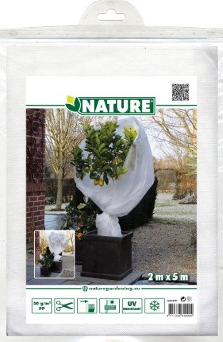 Nature Winterafdekvlies wit 2x5m 30 g/m²