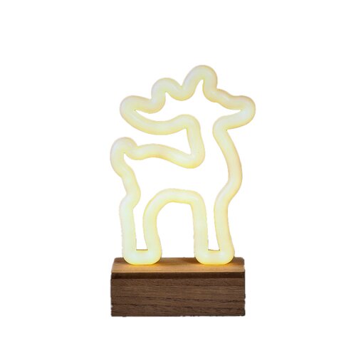 Neon light rendier warm wit 88led battery operated en timer - l10,5xb5,5xh19,5cm