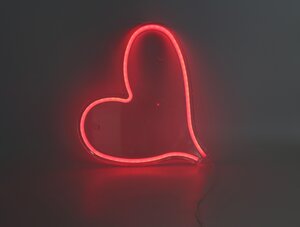 Neon sign 'Heart' B 30 x H 30 cm USB 2m rood - afbeelding 1