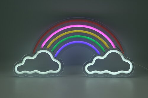 Neon sign 'Rainbow' B 40 x H 20 cm USB 2m multi - afbeelding 1