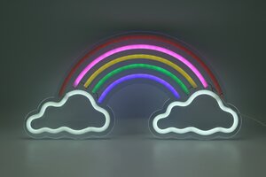 Neon sign 'Rainbow' B 40 x H 20 cm USB 2m multi - afbeelding 1