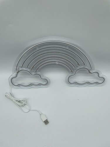 Neon sign 'Rainbow' B 40 x H 20 cm USB 2m multi - afbeelding 2