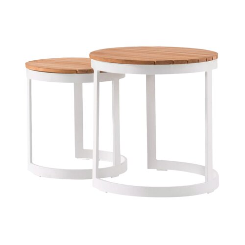 Neverland bijzettafels wit set van 2