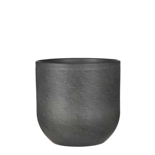 Nora pot rond d.grijs - h21xd23cm