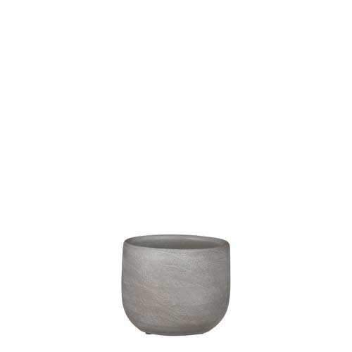 Nora pot rond l.grijs - h11xd12cm