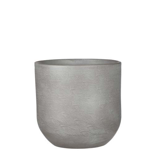 Nora pot rond l.grijs - h21xd23cm