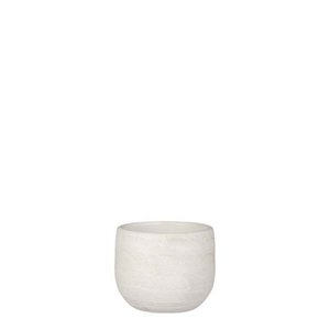 Nora pot rond off white - h11xd12cm