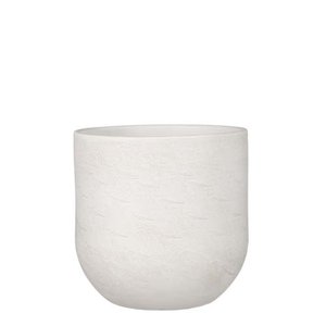 Nora pot rond off white - h21xd23cm
