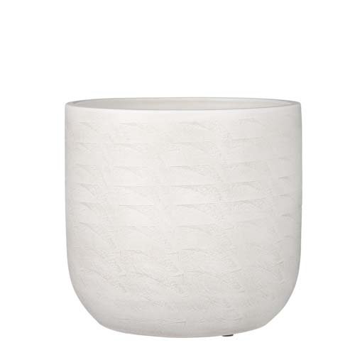 Nora pot rond off white - h24xd25cm