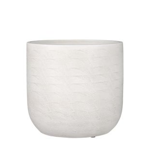 Nora pot rond off white - h24xd25cm