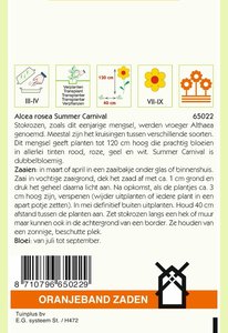 OBZ Althaea (Alcea), Stokroos Summer Carnaval - afbeelding 2