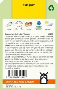 OBZ Doperwten Kelvedon Wonder, 100g - afbeelding 2