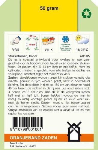 OBZ Stokslabonen Isabel, 50g - afbeelding 2