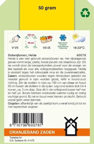 OBZ Stoksnijbonen Helda, 50g - afbeelding 2