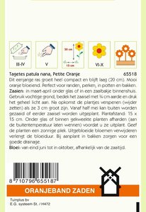 OBZ Tagetes, Afrikaan Petite Orange - afbeelding 2