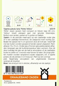 OBZ Tagetes, Afrikaan Petite Yellow - afbeelding 2